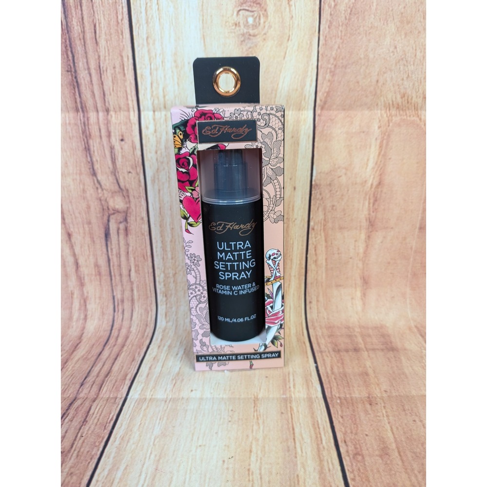 Ed Hardy Ultra Matte Setting Spray 4.06oz Rose Water Vitamin C Infused